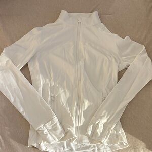 SHEIN White Zip-Up Jacket